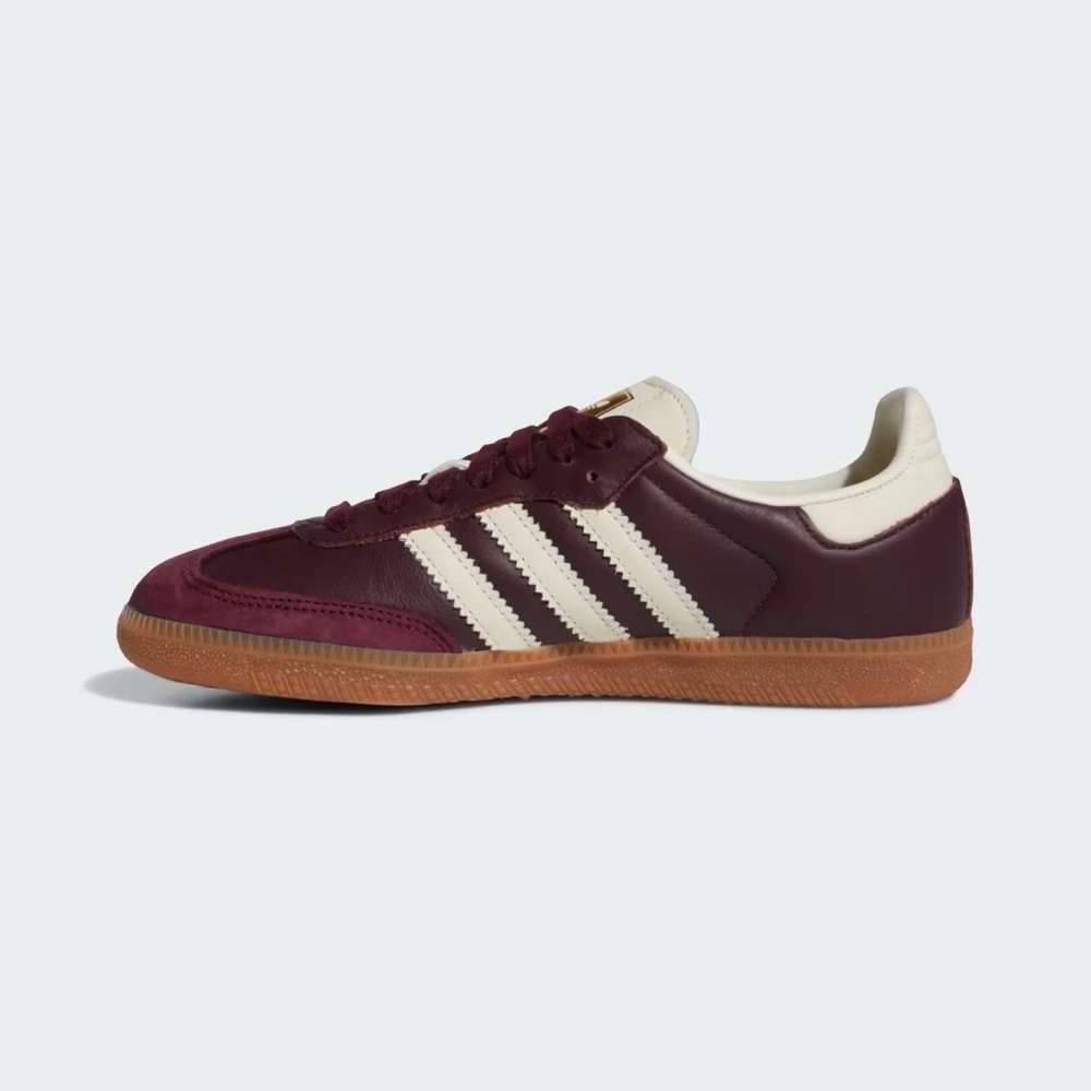 Adidas Burgundy and Cream Sneakers